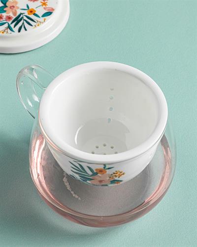 Flower Spree Чаша За Попарване Стъкло, Цветен, 340 Ml