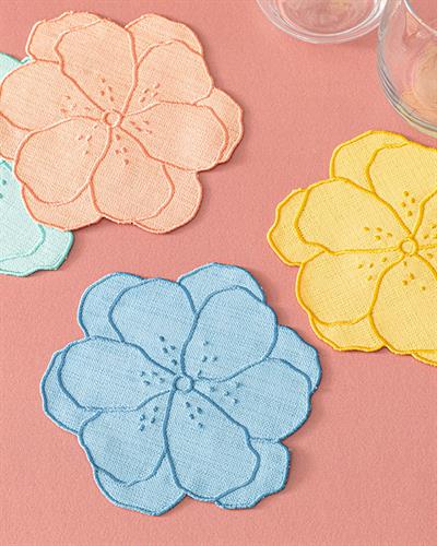 Flower Spree Коктейлна Салфетка 4 Бр., Полиестер, Цветен, 14 Cm