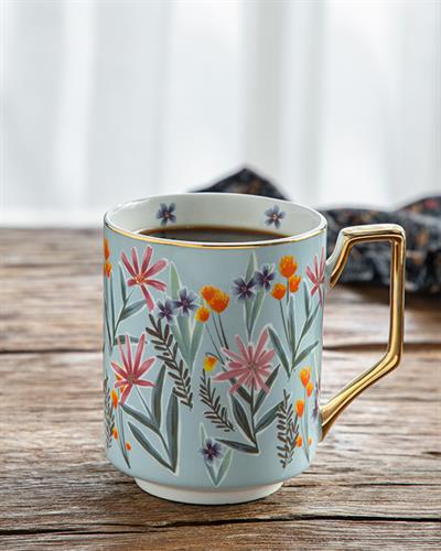 Flower Time Чаша New Bone China, Синьо, 350 Ml