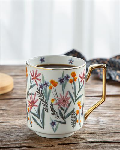 Flower Time Чаша New Bone China, Бяло, 350 Ml