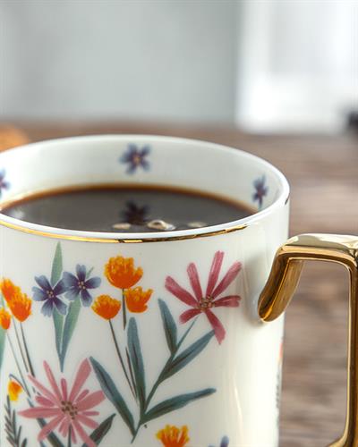 Flower Time Чаша New Bone China, Бяло, 350 Ml