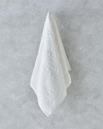 Flower Touch Кърпа За Лице Жакардов Памучен 50x80 см Екрю