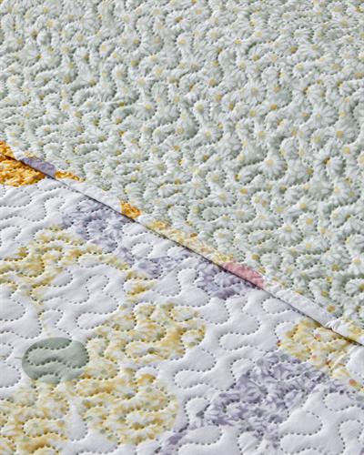 Комплект Кувертюра За Легло Единичен 160x220 см Жълт