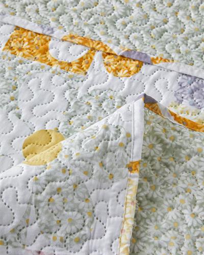 Комплект Кувертюра За Легло Единичен 160x220 см Жълт