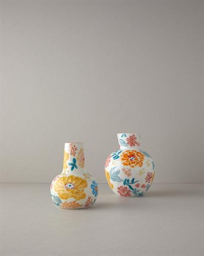 Flower Tulip Ваза Каменна керамика 20 см Многоцветен