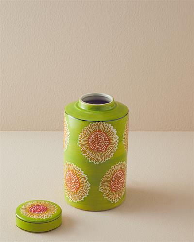 Floweret Ваза Ваза с капак 15x15x27 см Зелен
