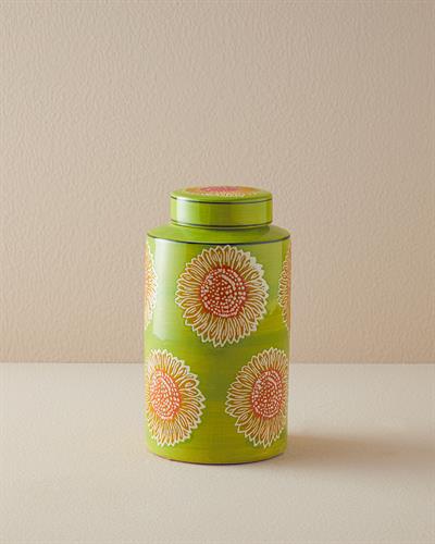 Floweret Ваза Ваза с капак 15x15x27 см Зелен