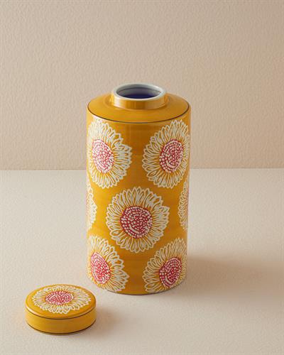 Floweret Ваза Ваза с капак 16x16x32 см Оранжев