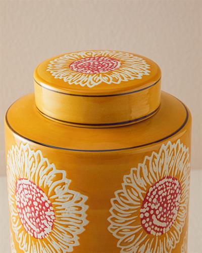 Floweret Ваза Ваза с капак 16x16x32 см Оранжев