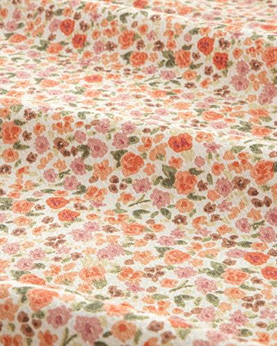 Floweret Покривка Двоен Размер, Отпечатан, Кехлибарено Розово, 200 X 220 Cm