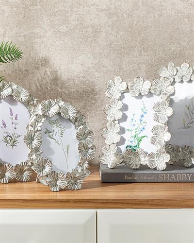 Flowers Рамка 10x15 см Сребърен.