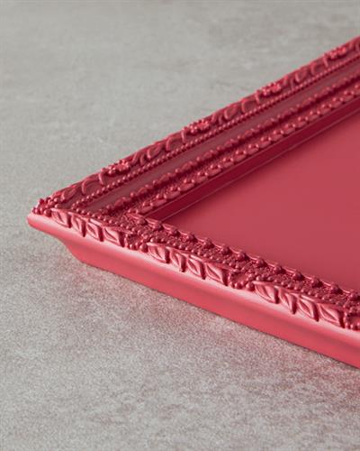 Flowers Polyresin Wall Accessory 17.5x20 cm Red