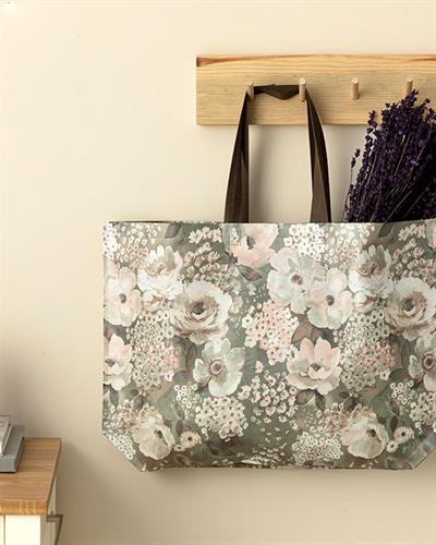 Flowers Пазарска Чанта Розово, 54,5 X 38 Cm