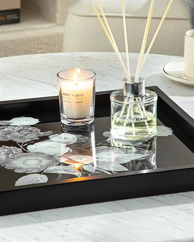 Flowers İn Black Декоративна Табла Черно, 35 X 35 Cm