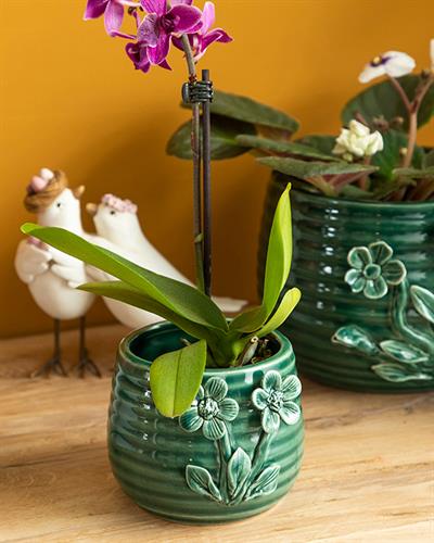 Flowertopia Саксия Зелено, 10,5 X 9,5 X 8,2 Cm