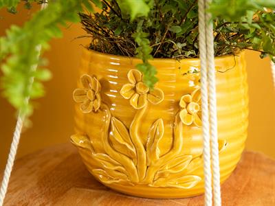 Flowertopia Саксия Жълто, 16,5 X 15,7 X 12,3 Cm