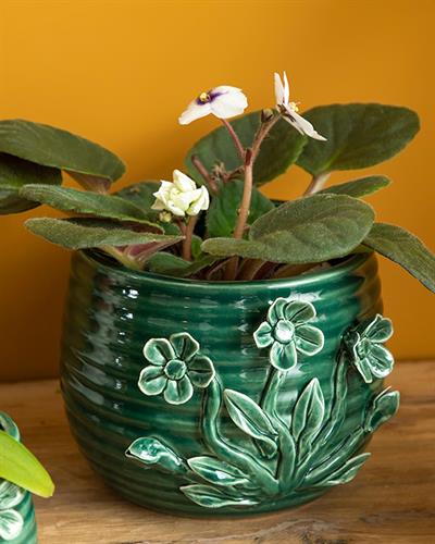 Flowertopia Саксия Зелено, 16,5 X 15,7 X 12,3 Cm