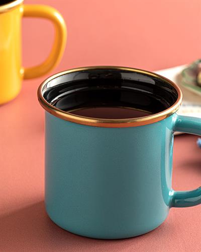 Flowertopia Чаша Емайлиран, Зелено, 350 Ml