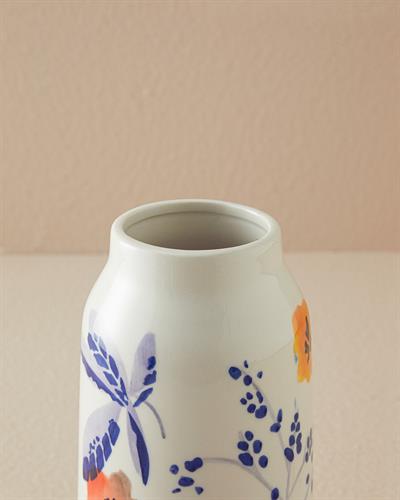 Flowery Ваза 10x20 см Бял