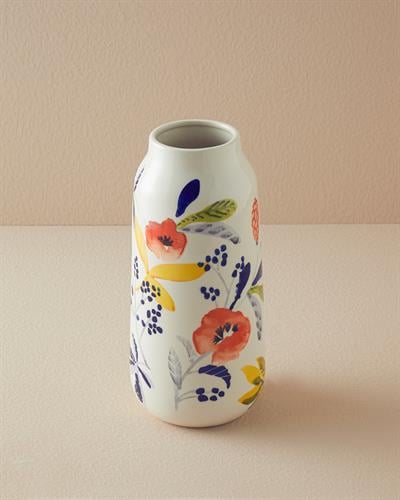 Flowery Ваза 11x22 см Бял