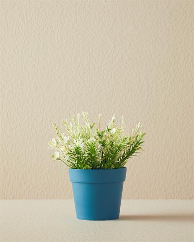 Flowery Изкуствено Цвете С Ваза 13x13x14 см Син