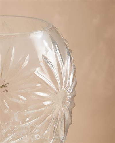 Flowery Ваза Стъкло 16x16x20 см Прозрачен