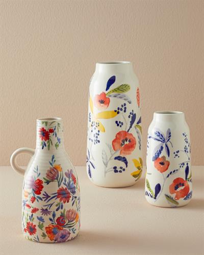 Flowery Ваза 29 см Бял