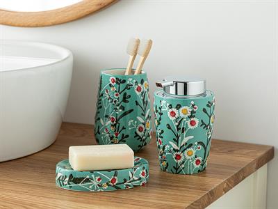 Flowery КОМПЛЕКТ ЗА БАНЯ 3 комплект 9x9x13+9x9x12+9x9x2,5cm Син