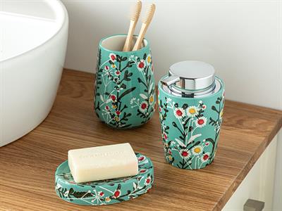 Flowery КОМПЛЕКТ ЗА БАНЯ 3 комплект 9x9x13+9x9x12+9x9x2,5cm Син