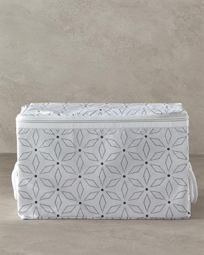 Flowery Калъф За Дрехи 30x22x18 cm Бял