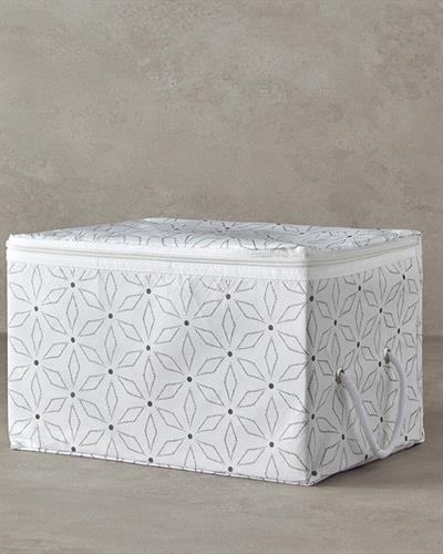 Flowery Калъф За Дрехи 30x22x18 cm Бял