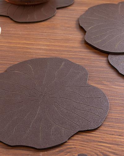 Flowery Подложка За Чаша 4 Бр., Гофре, Кафяво, 11 Cm