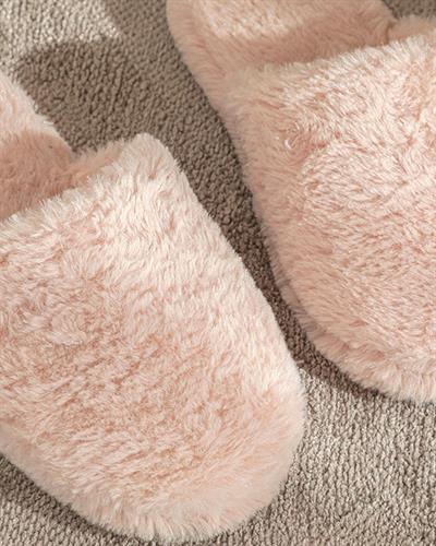 Fluffy Пантофи За Дома Дамски, Плюш, Розово, 36