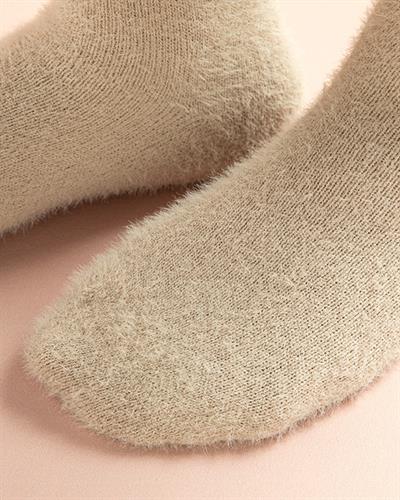 Fluffy Чорап С Дълга Дължина Дамски, Бежово, 36-40