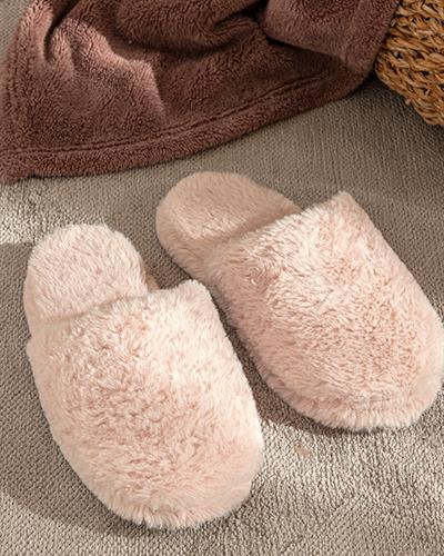 Fluffy Пантофи За Дома Дамски, Плюш, Розово, 37