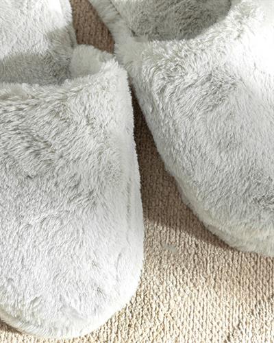 Fluffy Пантофи За Дома Дамски, Плюш, Сиво, 40