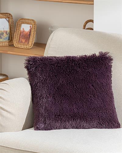 Fluffy Възглавница Плюш, Тъмно Розово, 45 X 45 Cm