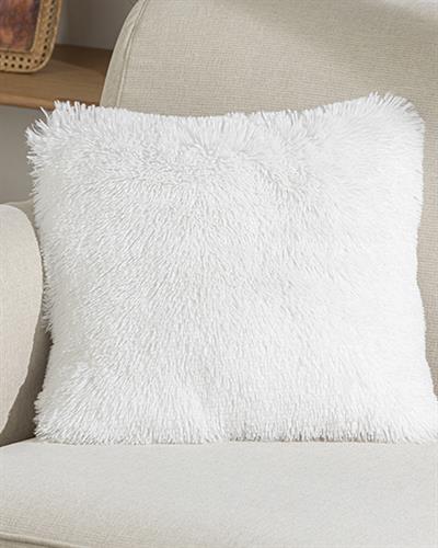 Fluffy Декоративна Калъфка За Възглавница Плюш, Бяло, 45 X 45 Cm