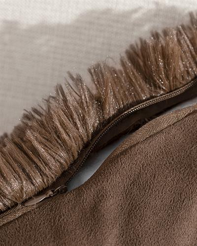 Fluffy Декоративна Калъфка За Възглавница Плюш, Кафяво, 45 X 45 Cm