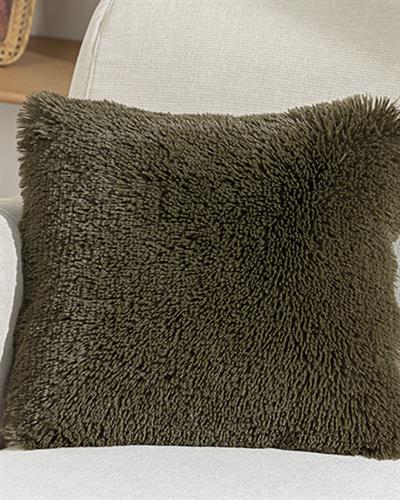 Fluffy Възглавница Плюш, Каки, 45 X 45 Cm