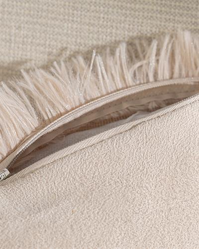 Fluffy Калъфка Декоративн Възглавница Плюш 45x45 см Бежов