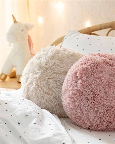 Fluffy Ball Декоративна Възглавница 40 см Розов