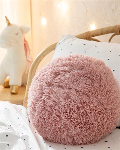 Fluffy Ball Декоративна Възглавница 40 см Розов