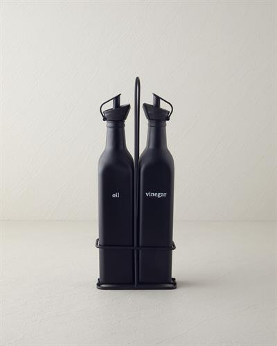 Fluid Съд За Олио Или Оцет 2 бр. Стъкло 500 мл Черен