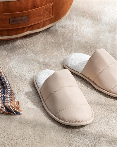 Fly Пантофи За Дома Дамски, Тъмно Бежово, 37