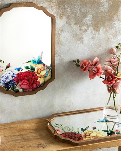 Flying Birds Mirror 35x50 cm Brown