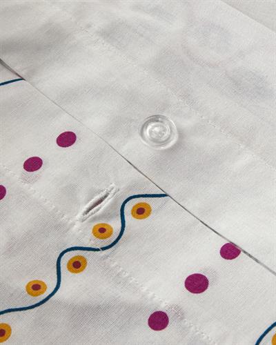 Folk Blossom Спален Комплект Двоен Памучен 200x220 см Цикламен