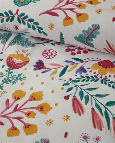 Folk Dream Спален Комплект Двоен Памучен 200x220 см Розов