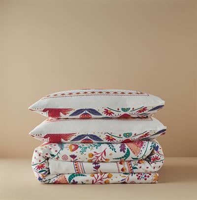 Folk Dream Спален Комплект Кралски размер Памучен 240x220 см Розов