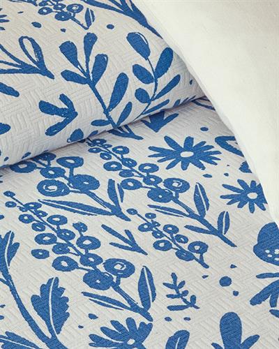 Printed King Size Summer Blanket 240x220 cm Blue